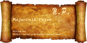 Majercsik Péter névjegykártya